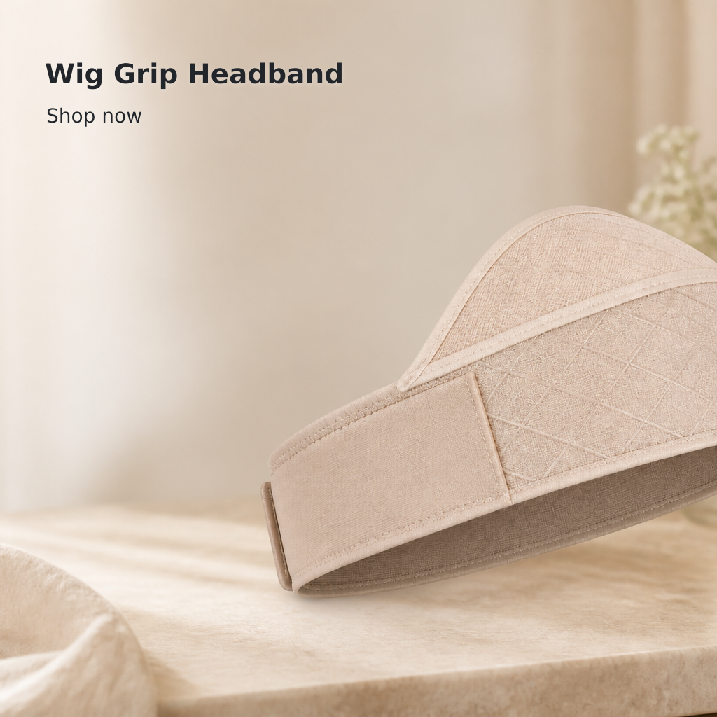Wide Non-Slip Wig Grip Headband, Nude